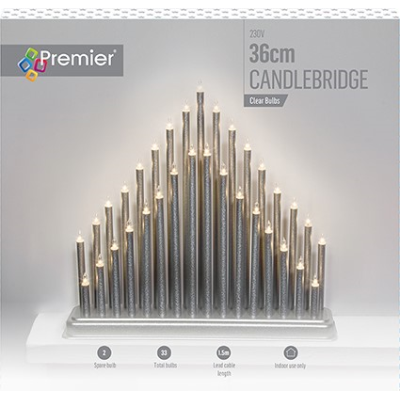 36cm Candlebridge Tower, Clear
