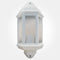 IP44 Traditional 60W Half Lantern Porch Light - White