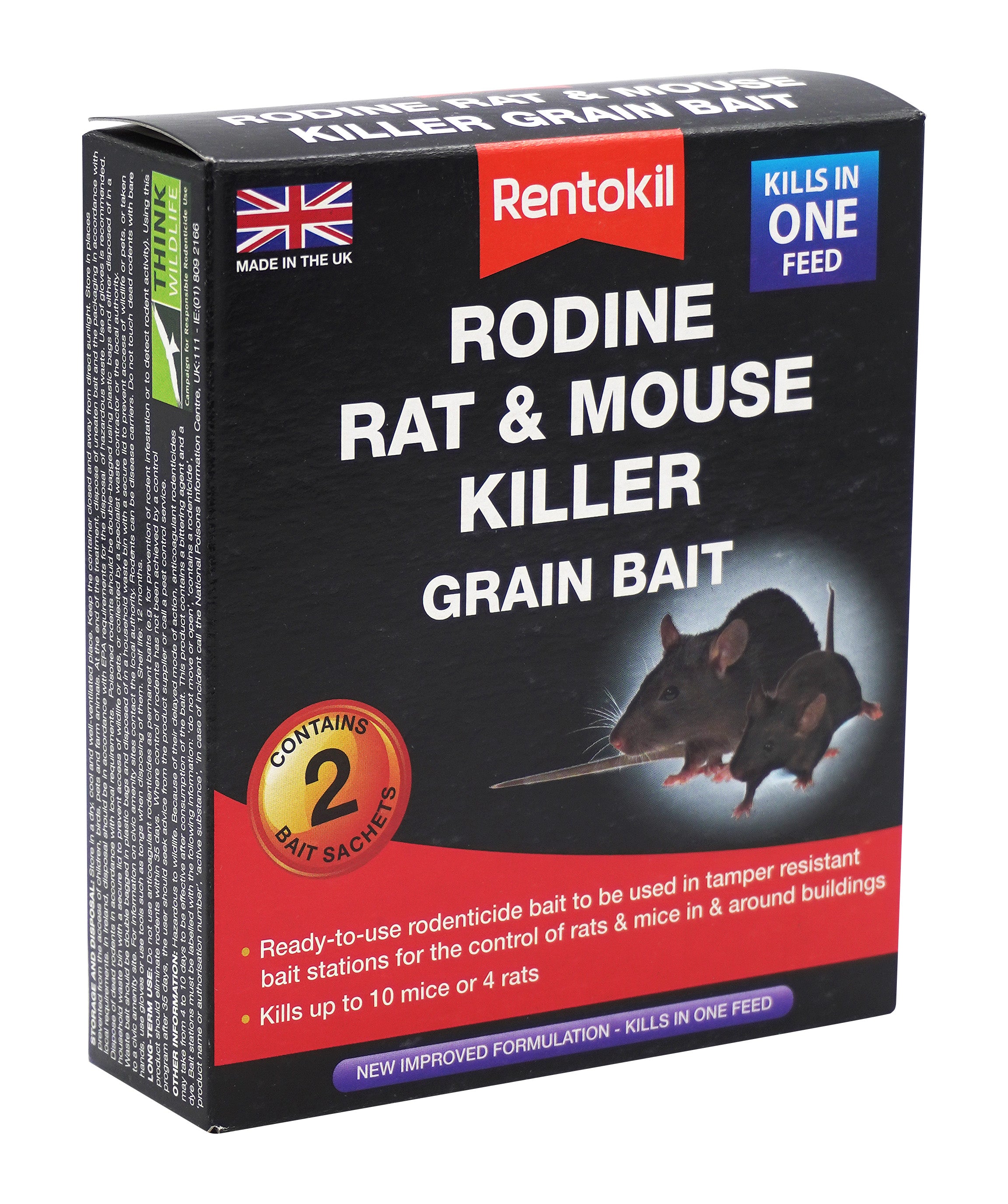 Rodine Rat & Mouse Killer Grain Bait - 2 Sachet