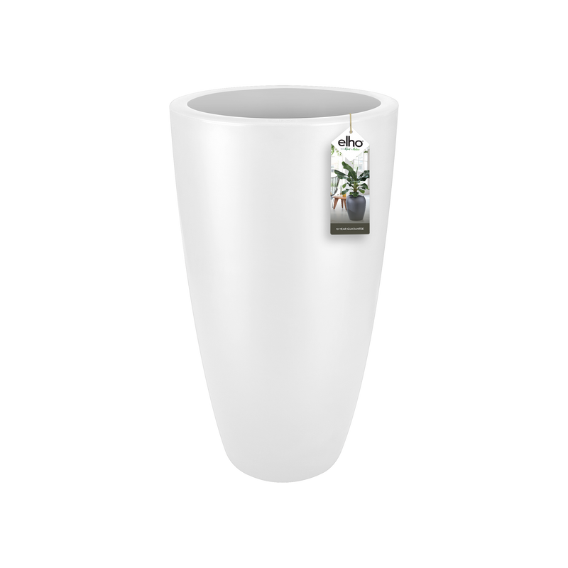 Elho Pure Soft Round High 40 - Flowerpot - White - Indooroutdoor! - Ø 39.00 x H 70.10 cm