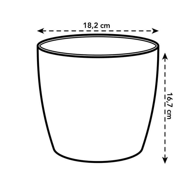 Brussels Round 18cm Pot - White