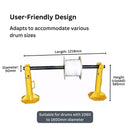 3 Tonne Cable Jack Drum Dispenser De-reeling Stand