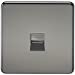 Screwless Black Nickel Telephone Master Socket Flush Wall Socket