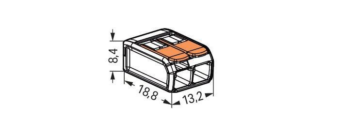 2 Way Terminal Block Connector, 100 Pack