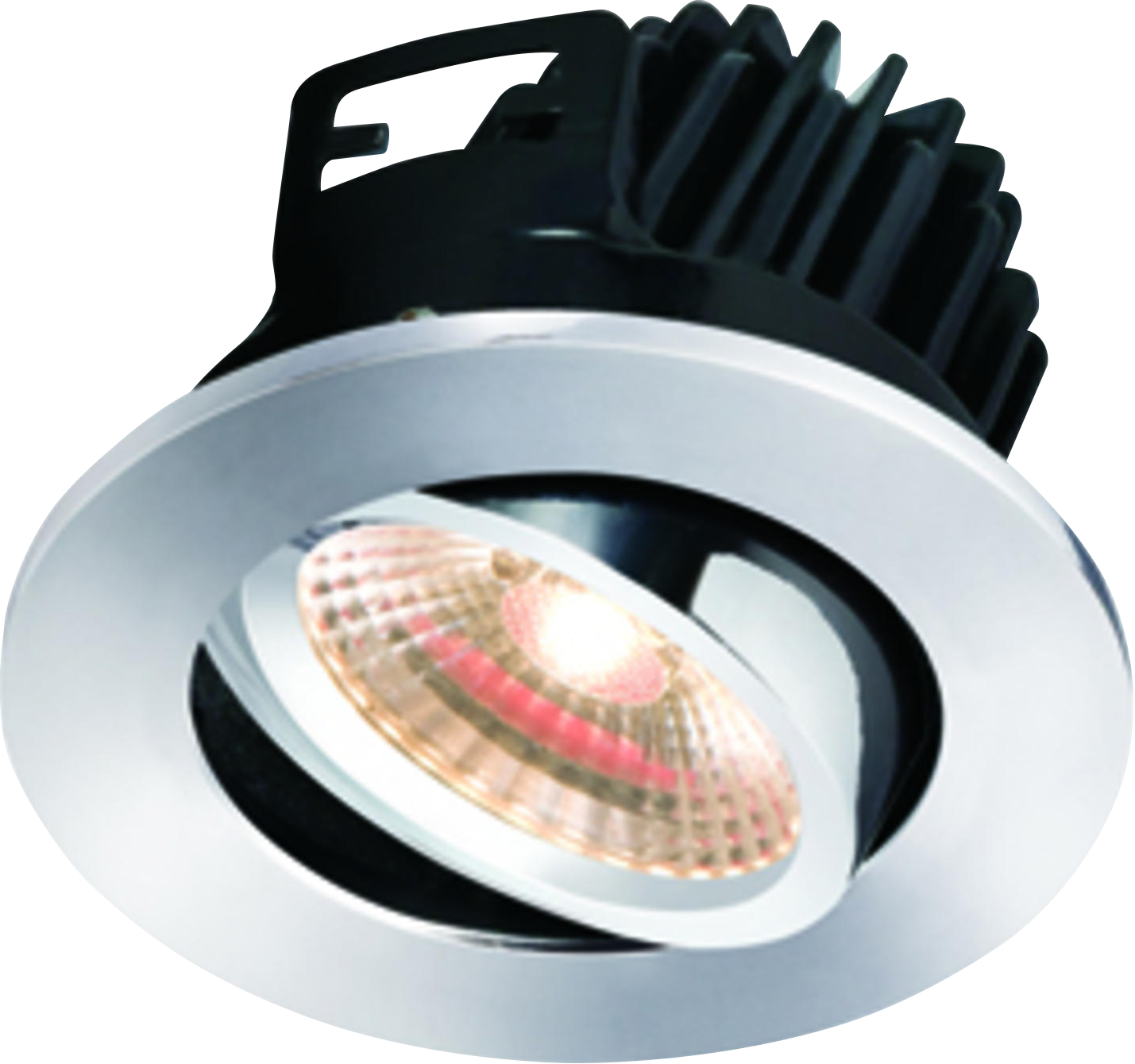 FireKnight Tilt 7W IP20 LED Downlight With Chrome Bezel - Warm White