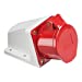415V IP44 16A Angled Surface Mount Socket 3P+N+E