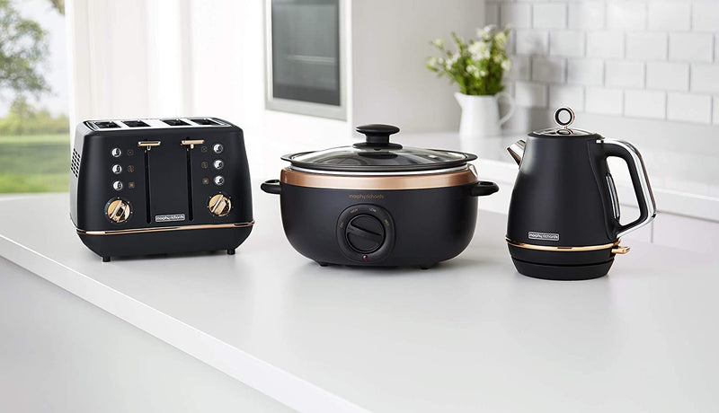 Evoke 4 Slice Toaster, Rose Gold & Black