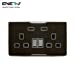 Smart Wi-Fi 13A Wi-Fi Twin Wall Sockets with 2 USB Ports (Black)