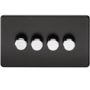 10-200W 4G 2 Way 230V Screwless Matt Black Electric Dimmer Switch Led Comatible