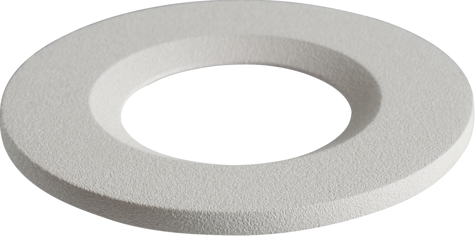Traditional IP65 Round Fire Rated Bezels for FireKnight - Matte White