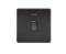 Screwless 20A 1G DP Switch with Neon - Matt Black