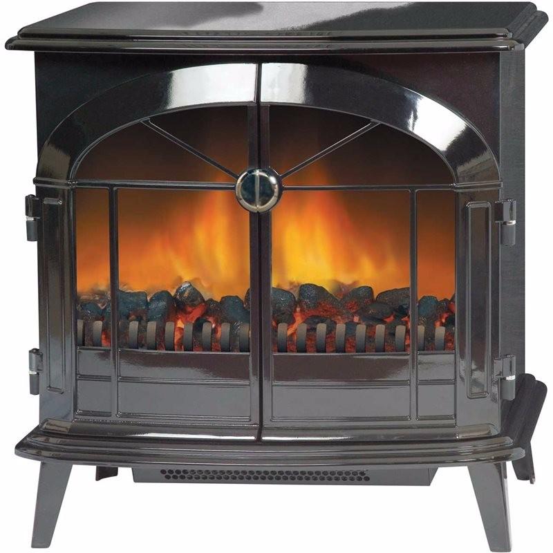 StockBridge 2kW Optiflame Electric Stove - Black