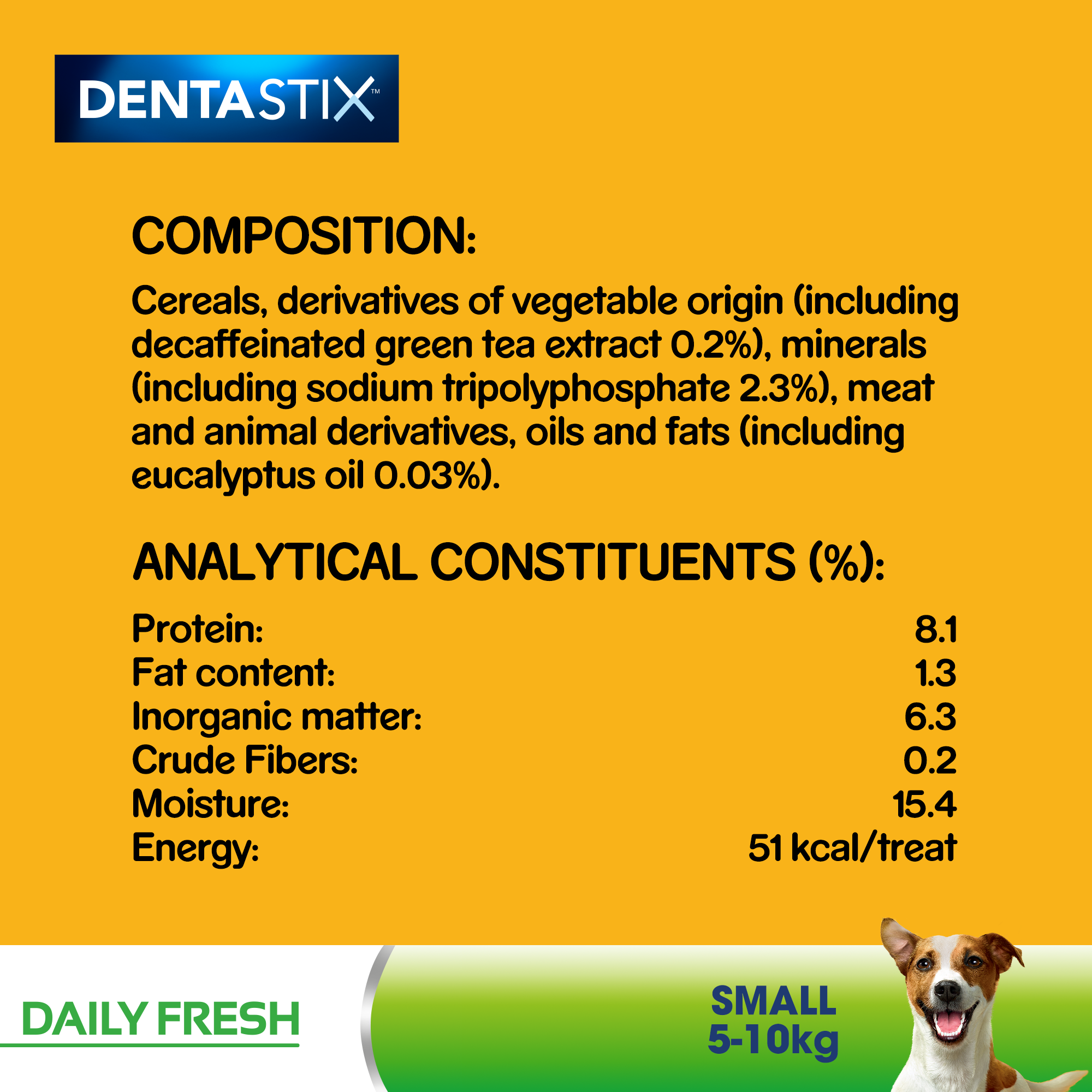 Dentastix Fresh Daily Dental Chews Small Dog 35 Sticks x 4 Pack