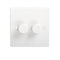 40-400W White 2G 2 Way 230V Electric Dimmer Switch Wall Plate