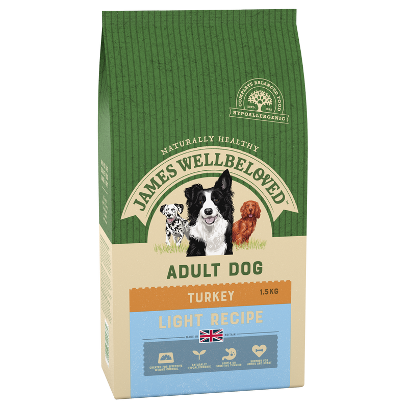 Complete Dry Light Adult Dog Food - Turkey & Rice - 1.5KG