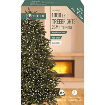 1000 LED Multi Action TreeBrights, White/Warm White