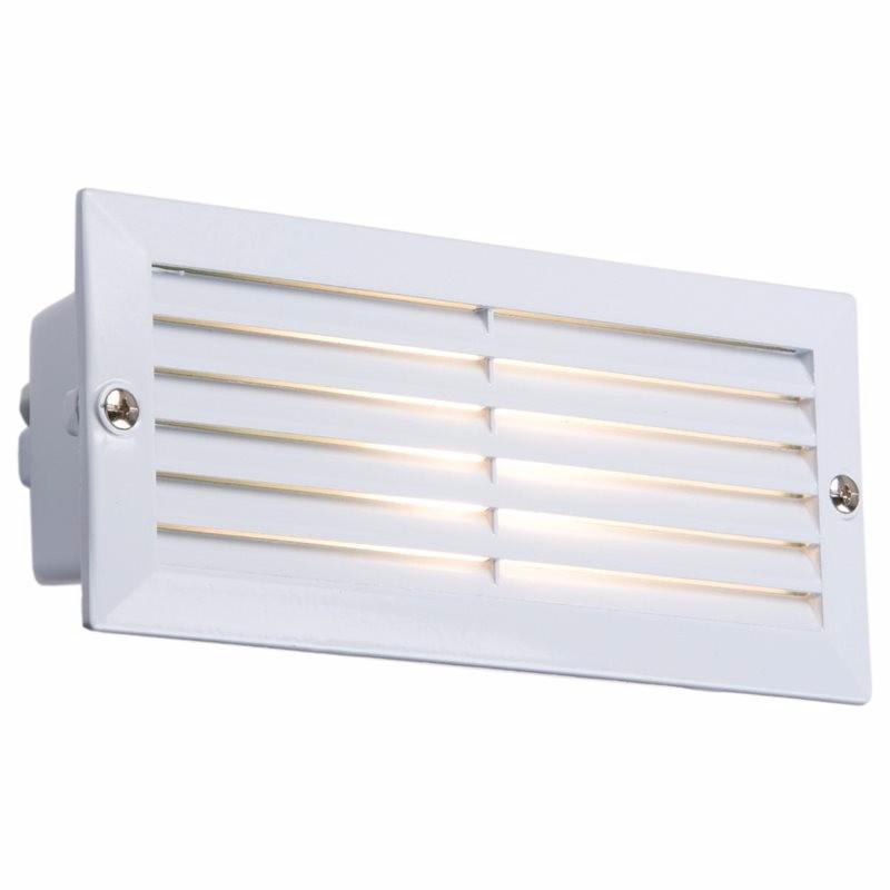 IP44 E27 Aluminium Brick Light With Extra Louvred Cover