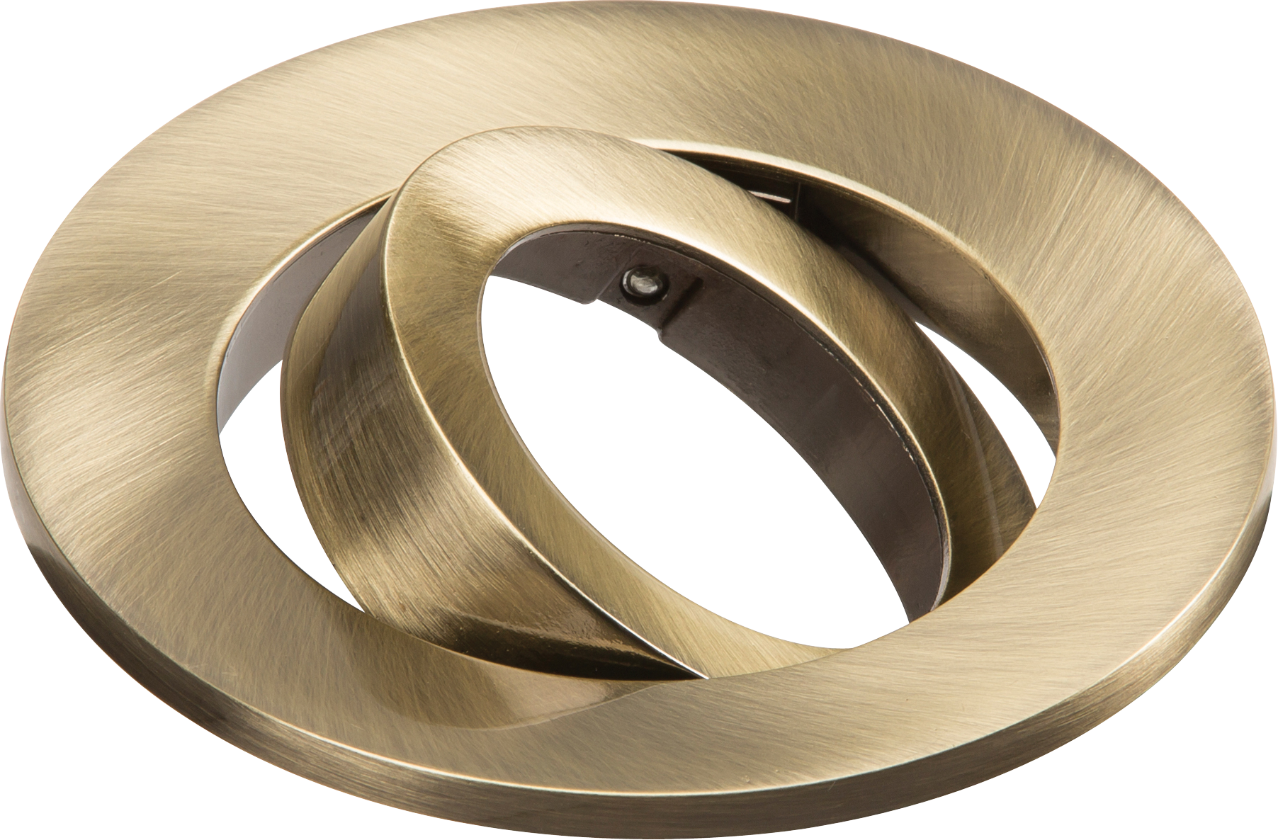 Evolve Fire Rated Twist & Lock Downlight Tilt Trim Bezel - Antique Brass