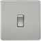 10A 1G 230V Screwless Brushed Chrome Intermediate Switch Wall Plate