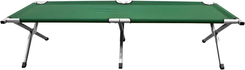 Folding Camp Bed with Carry Bag, Green