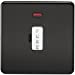 13A Screwless Matt Black Fused Spur Connector Unit with Neon