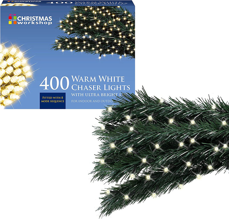 Warm White Ultra Bright LED String Chaser Lights - 400 LED