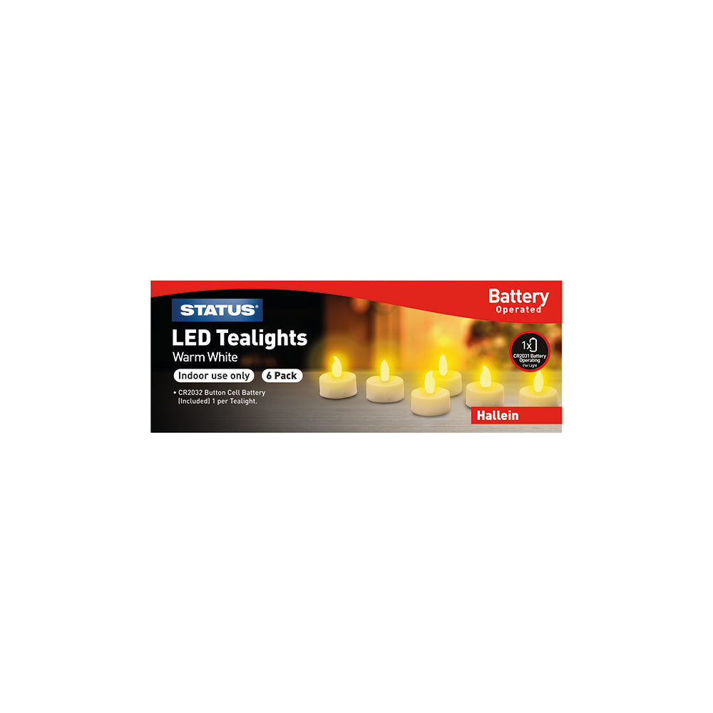LED Battery Tealight Candles - 6 Pack