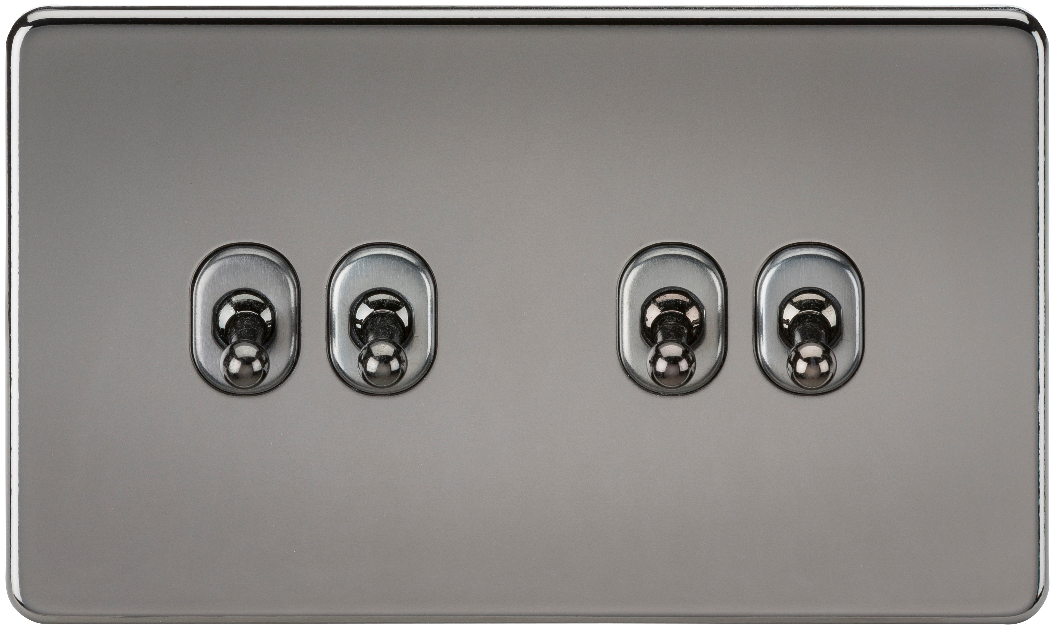 Screwless 10AX 4G 2-Way Toggle Switch - Black Nickel