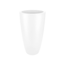Pure 40cm Soft Round High Plastic Indoor & Outdoor Plant Pot - White