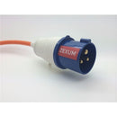 2.5mm 16A Orange Mains Hook Up Extension Cable - 25m