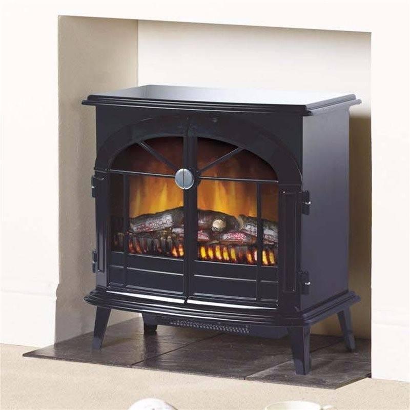 StockBridge 2kW Optiflame Electric Stove - Black (2018B Model)