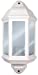 IP44 Traditional 60W Half Lantern Porch Light - White