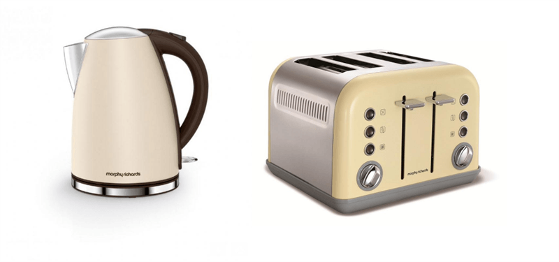 Accents Jug Kettle & 4 Slice Toaster Set, Sand