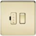 13A Screwless Polished Brass Switched Fused Spur Connector Unit