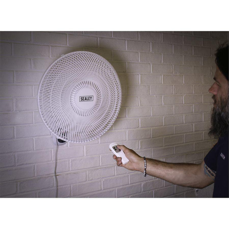 16" 3 Speed Wall Fan with Remote Control