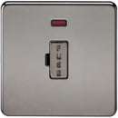 13A Screwless Black Nickel Fused Spur Connector Unit with Neon
