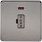 13A Screwless Black Nickel Fused Spur Connector Unit with Neon