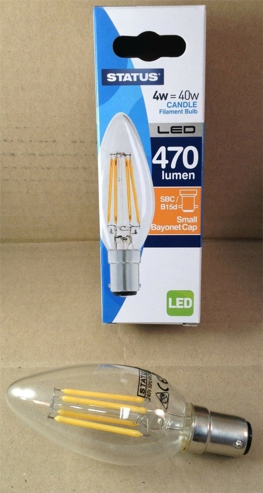 4W Candle LED Filament Bulb - Bayonet Cap