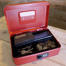 Keyless Cash Box With Combination Lock - Red