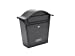 Classic Styled Post Steel Letter Box With Name Plate - Black