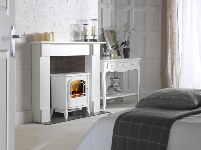Chourchevel Optiflame Electric Stove - Matt White