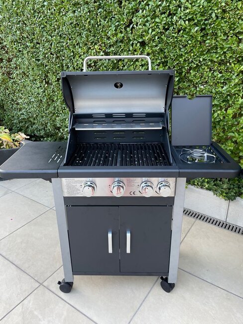 Outdoor Deluxe BBQ 3+1 Side Burner