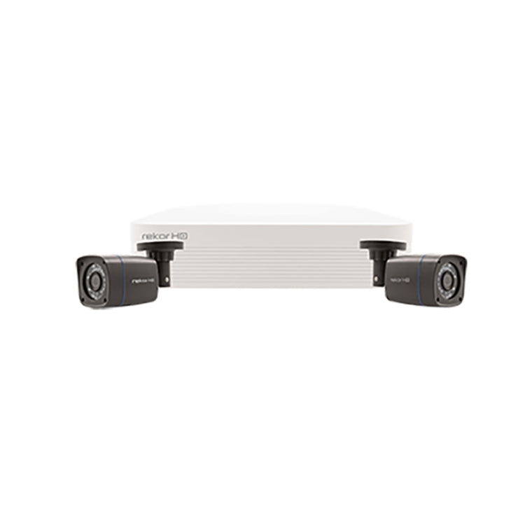 4 Channel 2 Camera 500GB Rekor HD CCTV Bullet Kit - Grey