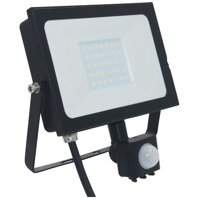 Atlas Mini 2 LED Floodlight with PIR IP65 Black 30W 4000K