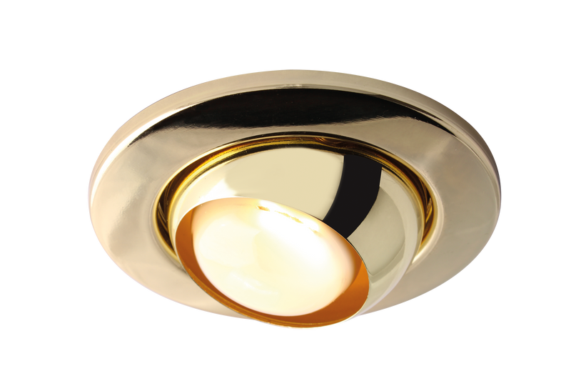 R63 ES 60W 230V Eyeball Downlight - Brass