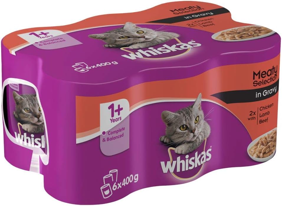 Whiskas Adult Cat Selection in Gravy 400g Tin Qty 6 Pack