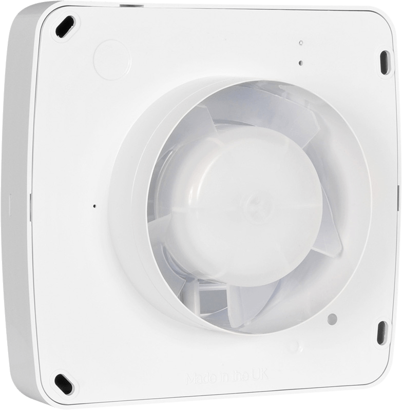 DX100T 4 100mm Square Bathroom Extractor Fan With Timer