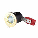 MR16 50W 12V Low Voltage 90 Minute Fire Rated Fixed Downlight, Brass