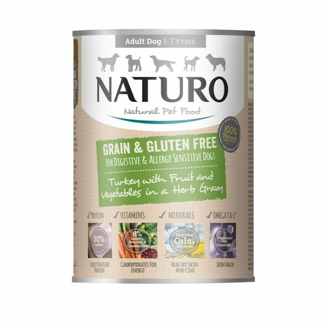 Adult Dog Grain & Gluten Free Turkey in a Herb Gravy, 390g X12