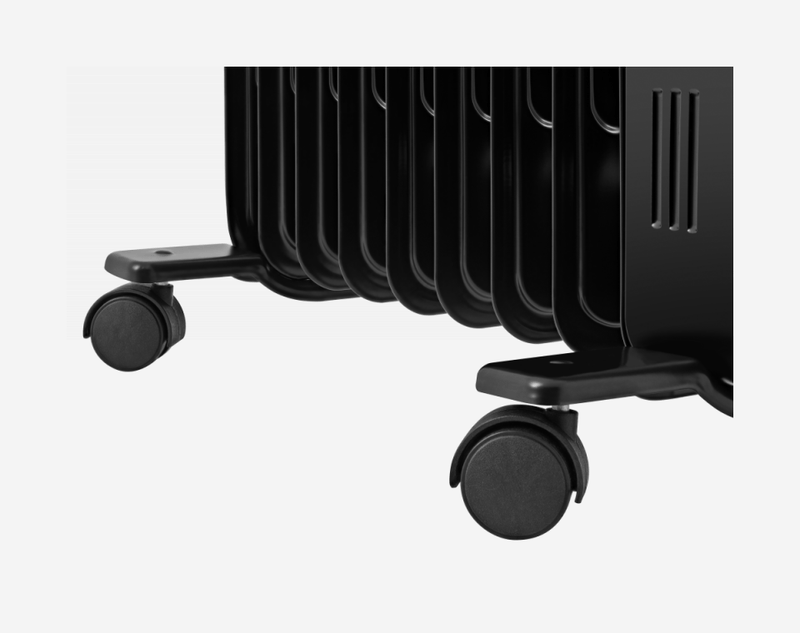 2kW Freestanding Oil Filled Radiator, Black